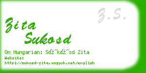 zita sukosd business card